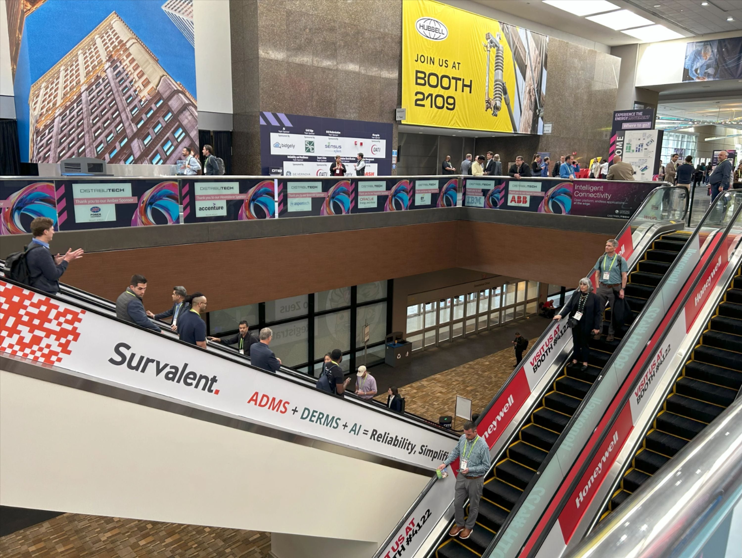 C Lobby Escalators Displaying Paid Advertising