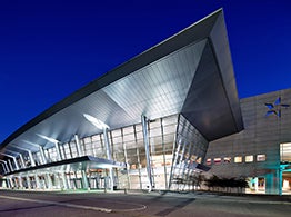 KBHCCD Building A/B Entrance at Night, Credit: Visit Dallas